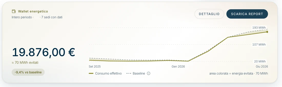 The energy wallet of the EOS platform: aggregate savings of the network
